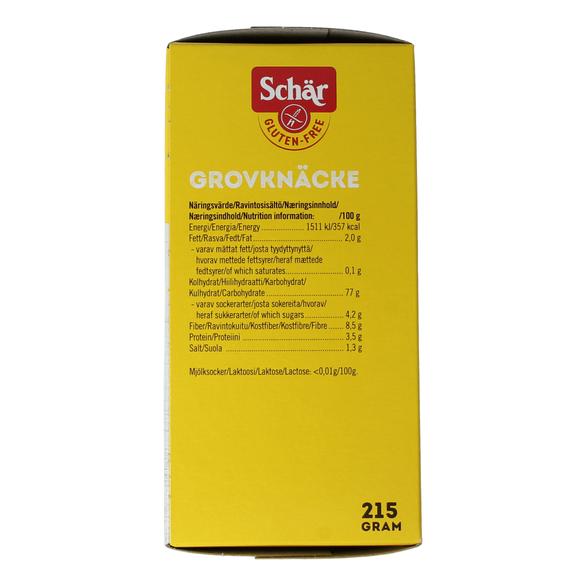 Schar Broden en Crackers 215.00 Gram Schar Knackebrod vezelrijk glutenvrij 215.00 Gram