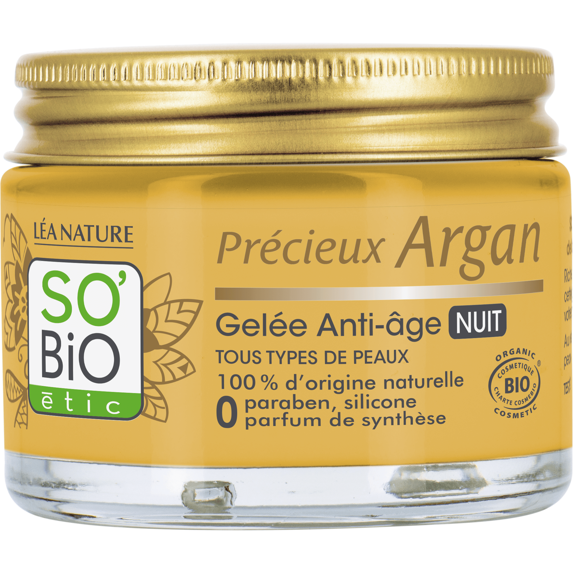 So Bio Etic Gezichtsverzorging 40.00 Milliliter So Bio Etic Argan anti-aging night gel 40.00 Milliliter
