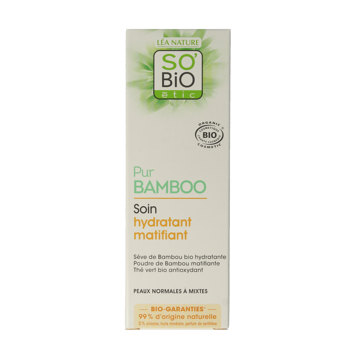 So Bio Etic Gezichtsverzorging 50.00 Milliliter So Bio Etic Bamboo mattifying hydrating cream 50.00 Milliliter