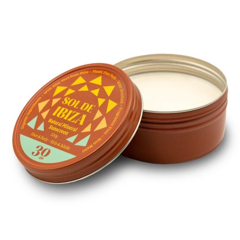 Sol De Ibiza Zonnen 100.00 Gram Sol De Ibiza Zonnebrand blikje vegan SPF30 100.00 Gram