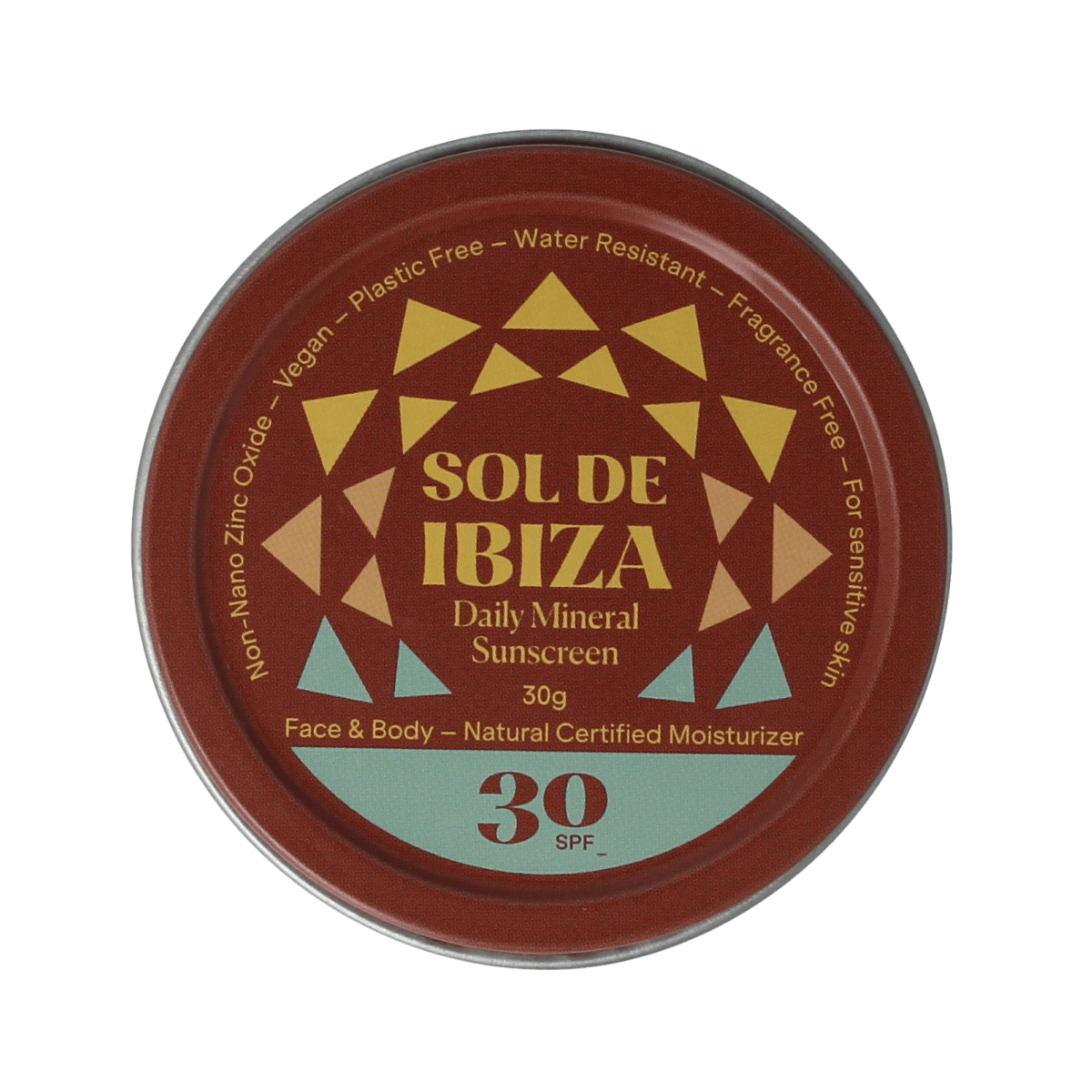 Sol De Ibiza Zonnen 30.00 Gram Sol De Ibiza Zonnebrandcreme SPF30 mini bio 30.00 Gram