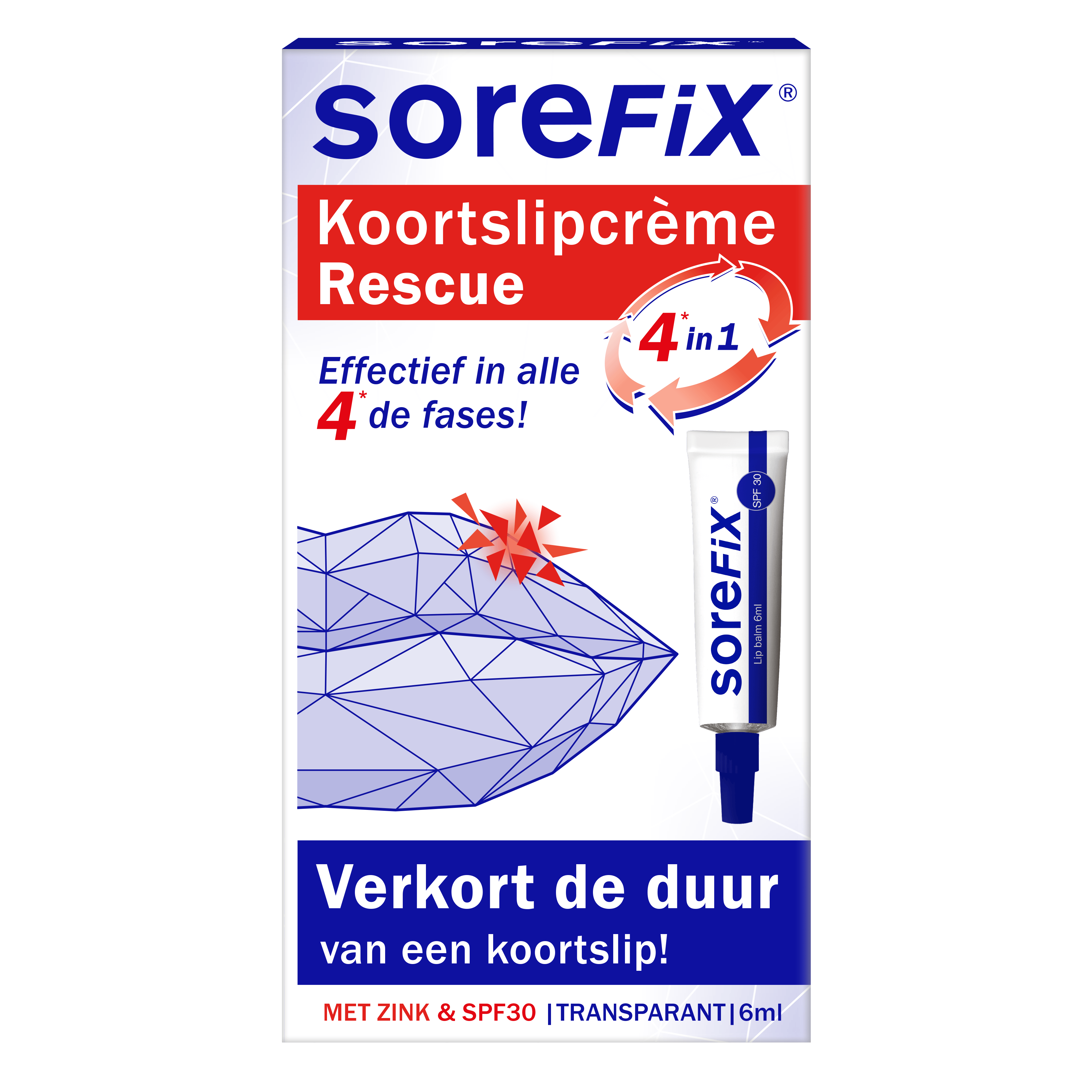SoreFix Lipverzorging 6.00 Milliliter SoreFix Rescue koortslipcreme 6.00 Milliliter