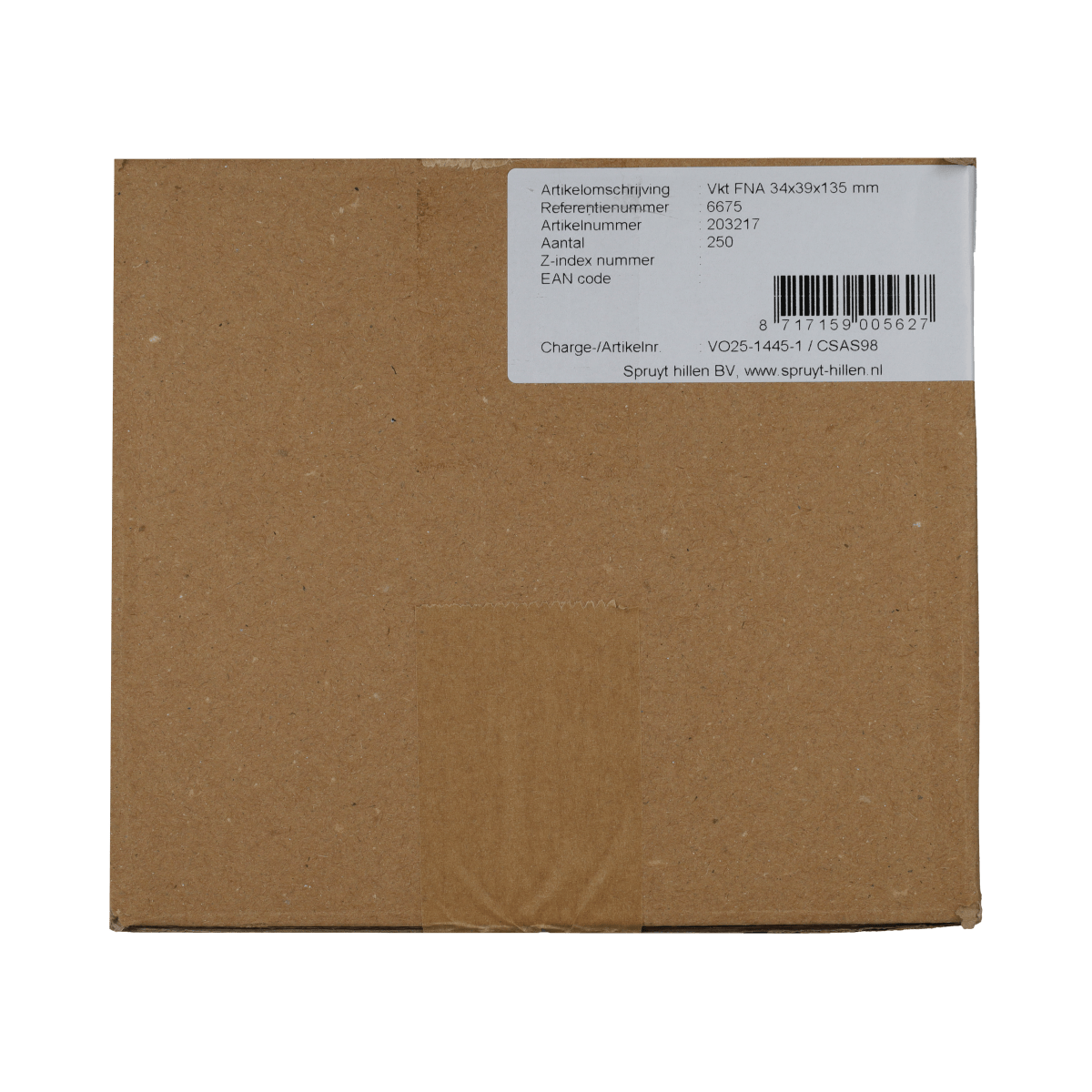 Spruyt Hillen Verpakkingsmateriaal 250.00 Stuks Spruyt Hillen Tubevouwdoos  250.00 Stuks