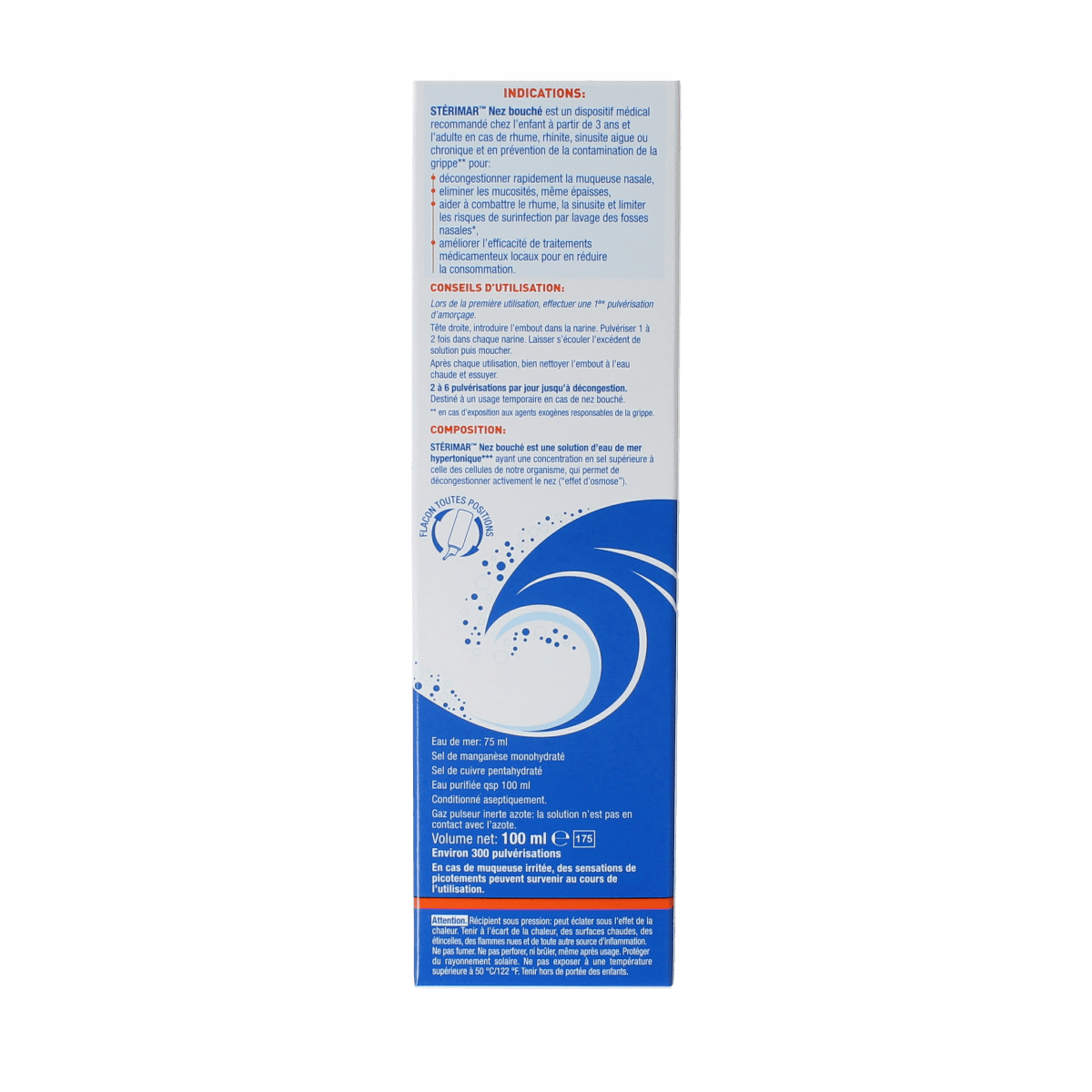 Sterimar Neusverzorging en Inhalatie 100.00 Milliliter Sterimar Verstopte neus 100.00 Milliliter