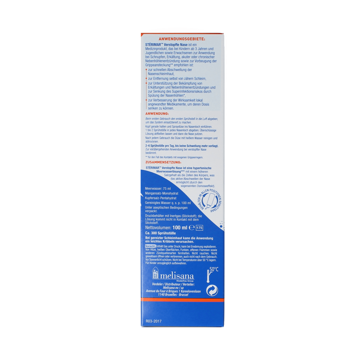 Sterimar Neusverzorging en Inhalatie 100.00 Milliliter Sterimar Verstopte neus 100.00 Milliliter