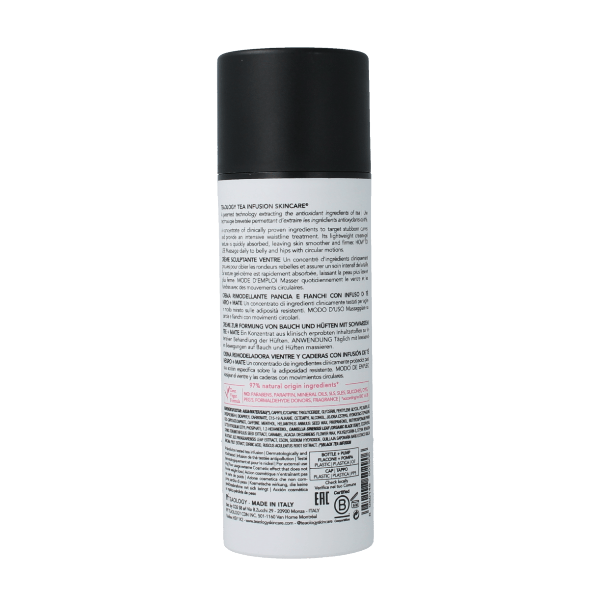 Teaology Lichaamsverzorging 150.00 Milliliter Teaology Black tea flat belly cream 150.00 Milliliter