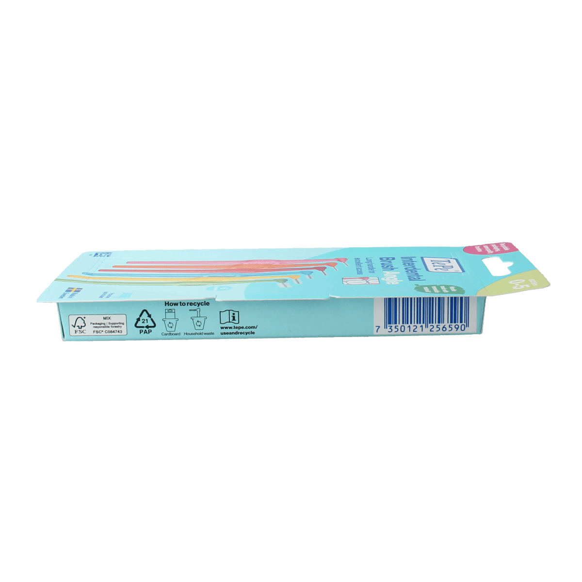 TePe interdental ragers, angle design, size 0-5, 6-pack, for oral hygiene and cleaning between teeth.
