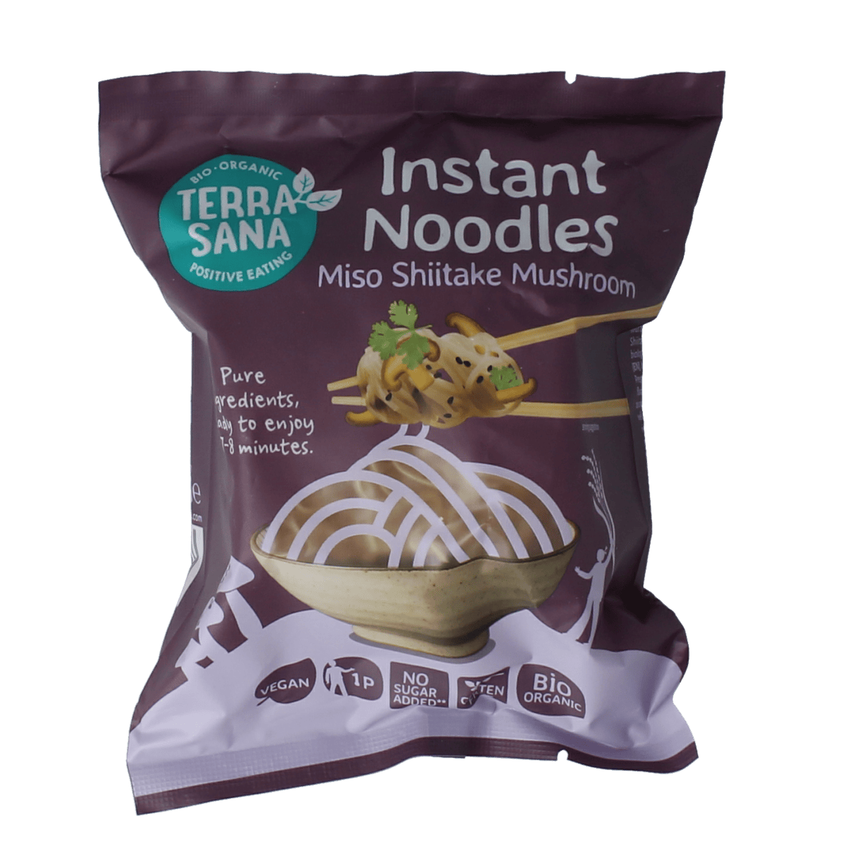 TerraSana Pasta en Rijst 90.00 Gram TerraSana Inst noodles shiitake mushroom BIO 90.00 Gram