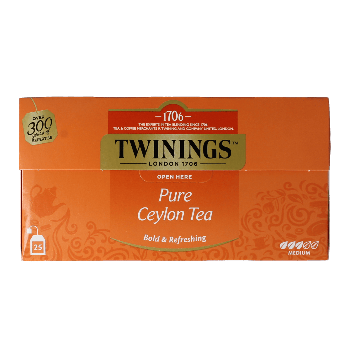 Twinings Koffie en Thee 25.00 Stuks Twinings Pure ceylon tea 25.00 Stuks
