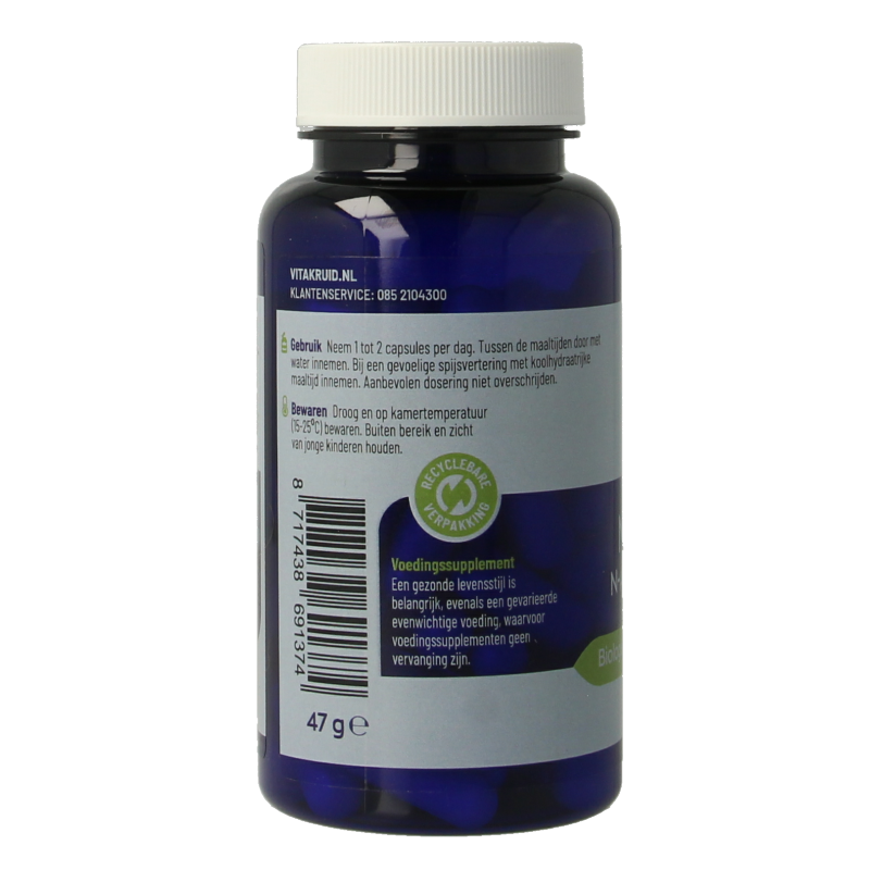 Vitakruid Aminozuren 60 Vegetarische capsules Vitakruid NAC 600mg N-Acetyl-L-Cysteine 60 Vegetarische capsules