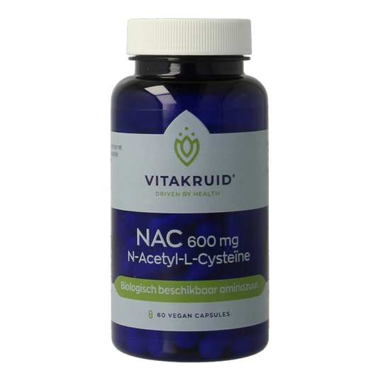Vitakruid Aminozuren 60 Vegetarische capsules Vitakruid NAC 600mg N-Acetyl-L-Cysteine 60 Vegetarische capsules