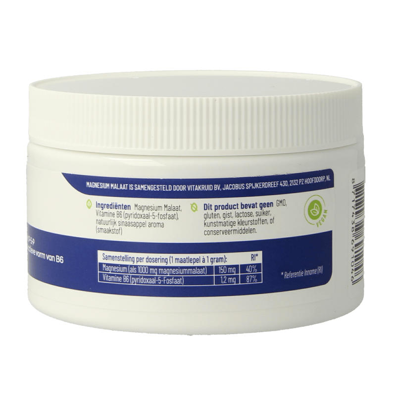 Vitakruid Mineralen Multi 120 Gram Vitakruid Magnesium Malaat met P-5-P 120 Gram