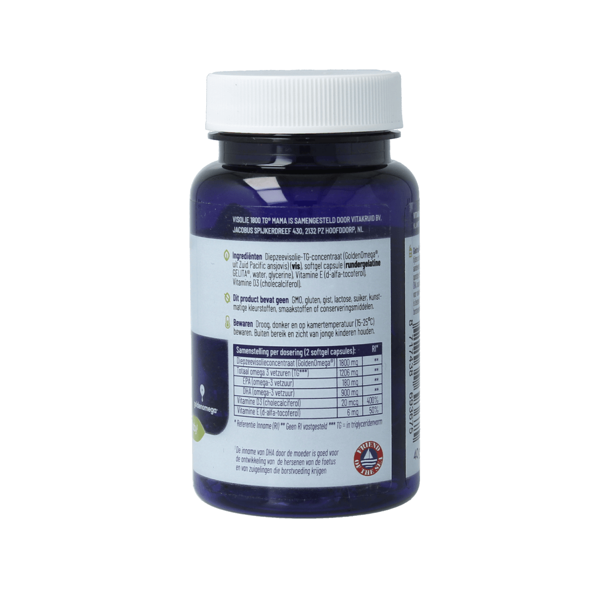 Vitakruid Vetzuren 30.00 Softgels Vitakruid Visolie 1800 TG mama 30.00 Softgels
