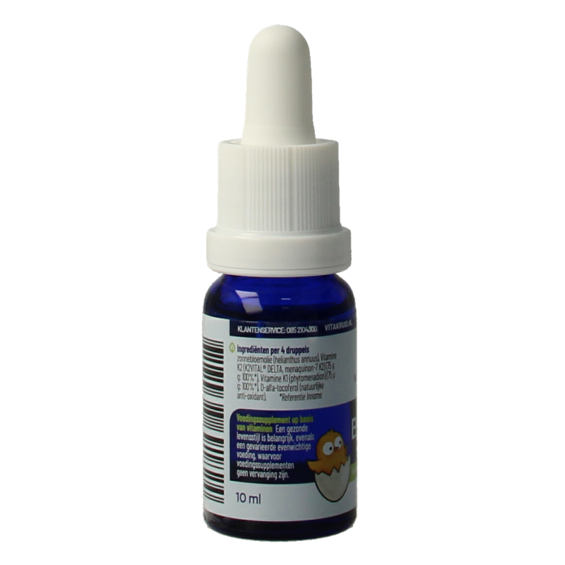 Vitakruid Vitamine Enkel 10 Milliliter Vitakruid Vitamine K baby druppels 10 Milliliter