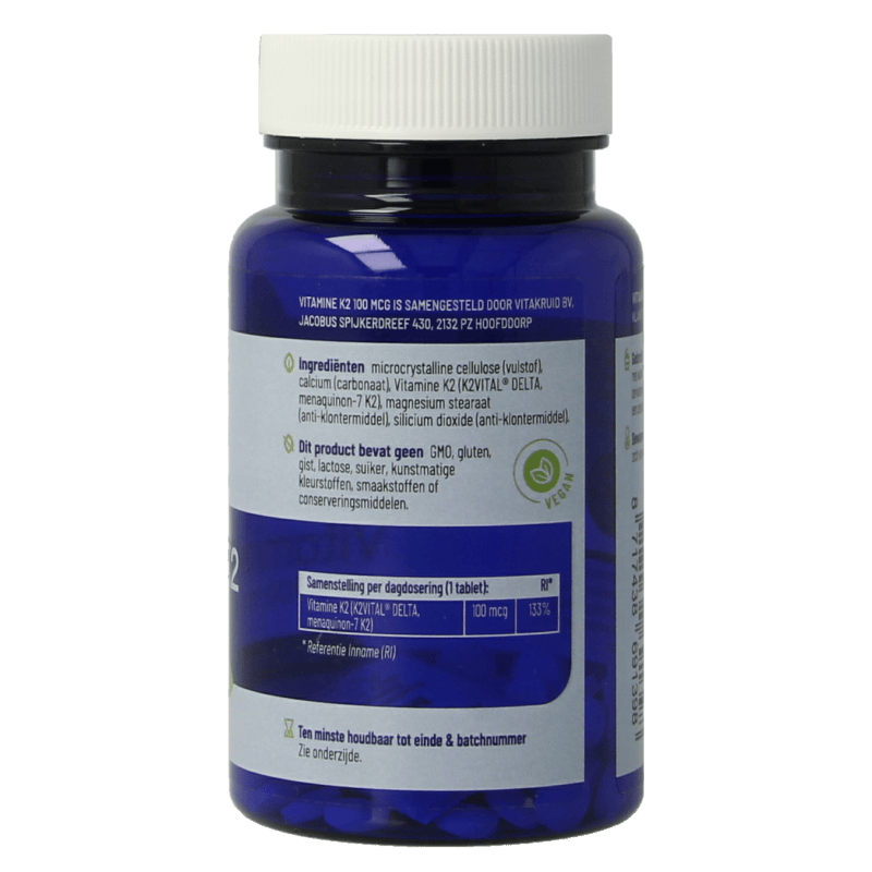 Vitakruid Vitamine Enkel 60 Tabletten Vitakruid Vitamine K2 100 mcg 60 Tabletten