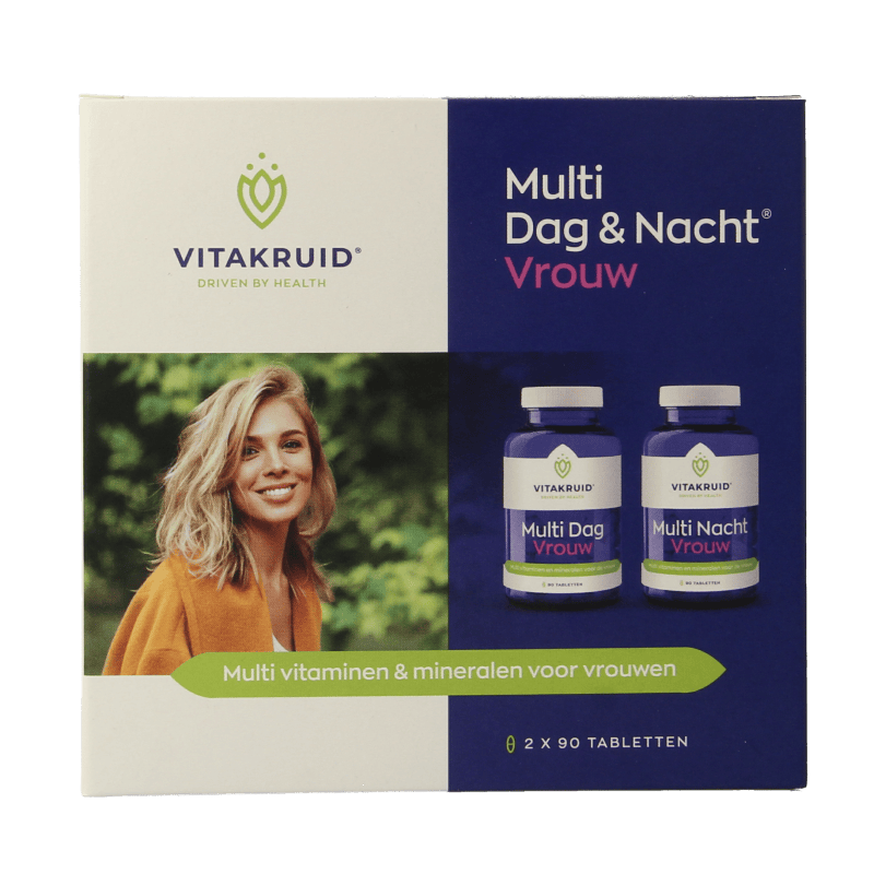 Vitakruid Vitamine Multi 180 Tabletten Vitakruid Multi dag & nacht vrouw 2 x 90 tabletten 180 Tabletten
