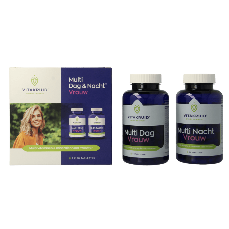Vitakruid Vitamine Multi 180 Tabletten Vitakruid Multi dag & nacht vrouw 2 x 90 tabletten 180 Tabletten