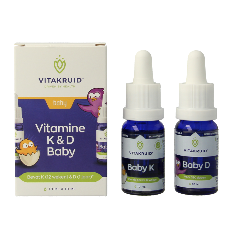 Vitakruid Vitamine Multi 20 Milliliter Vitakruid Vitamine K & D baby druppels 10ml 20 Milliliter