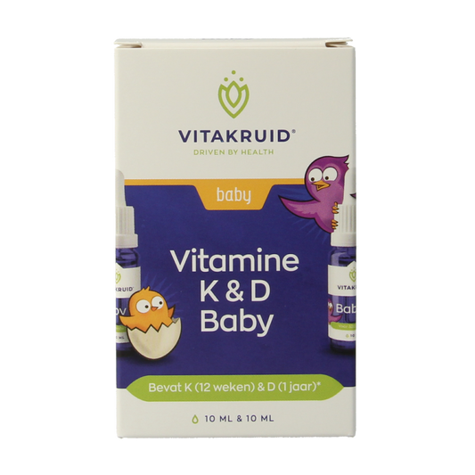 Vitakruid Vitamine Multi 20 Milliliter Vitakruid Vitamine K & D baby druppels 10ml 20 Milliliter