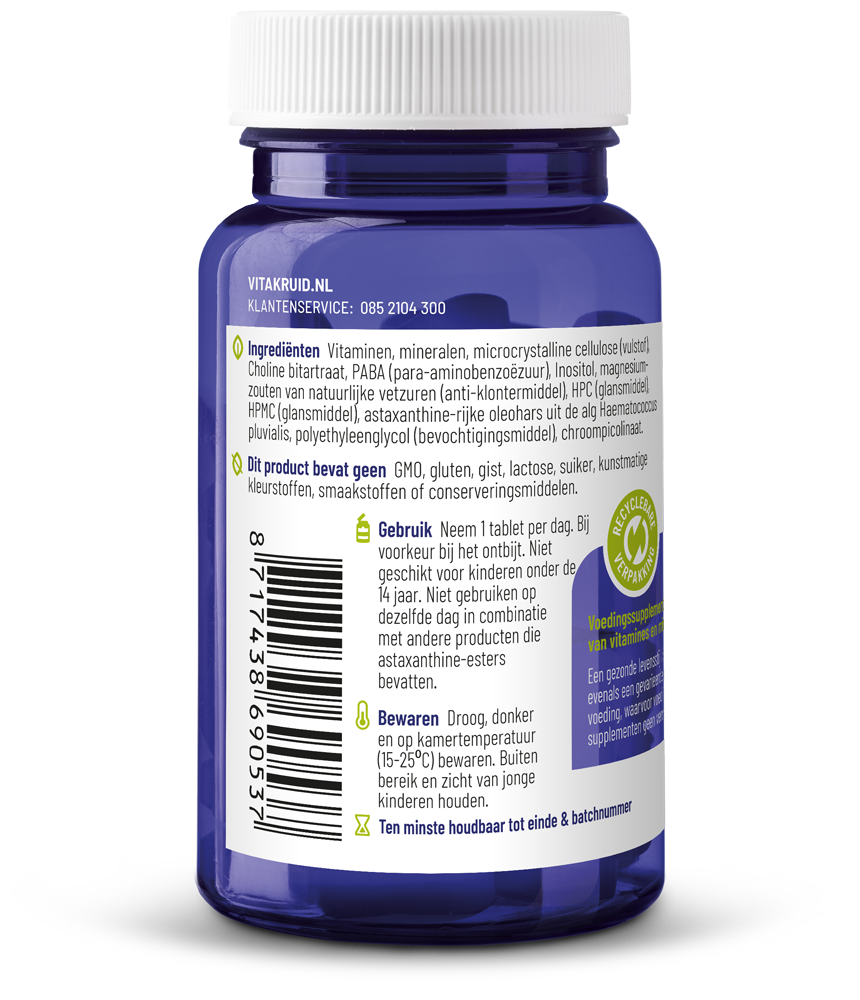 Vitakruid Vitamine Multi 30 Tabletten Vitakruid Multi dag 30 Tabletten