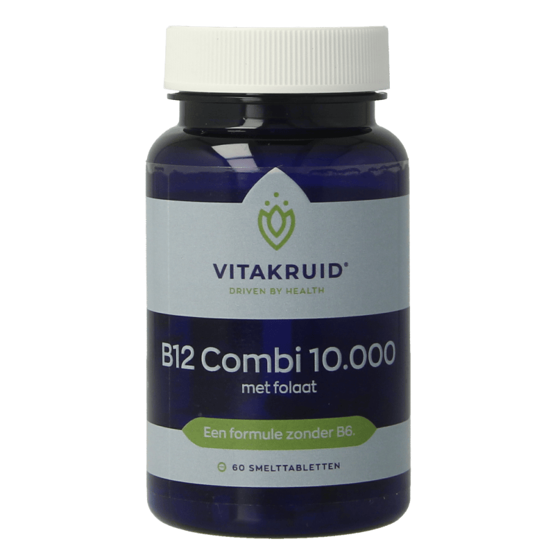 Vitakruid Vitamine Multi 60 Smelttabletten Vitakruid B12 Combi 10.000 met folaat 60 Smelttabletten