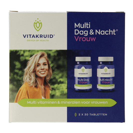 Vitakruid Vitamine Multi 60 Tabletten Vitakruid Multi dag & nacht vrouw 2 x 30 tabletten 60 Tabletten