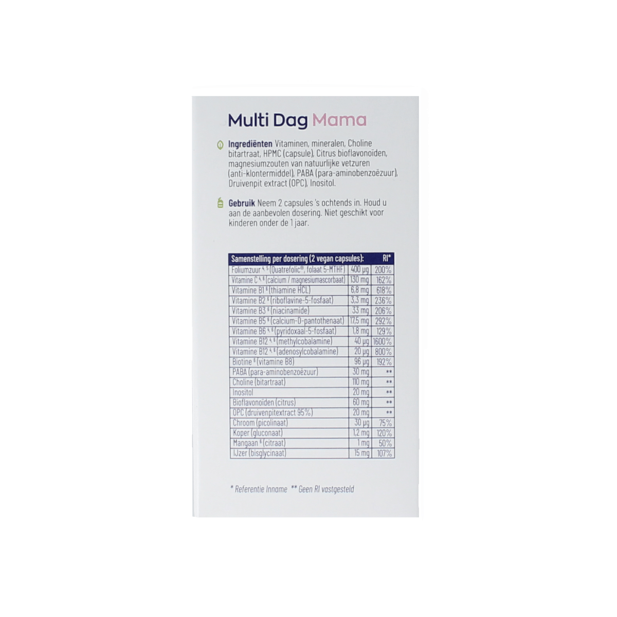 Vitakruid Vitamine Multi 90.00 Capsules Vitakruid Multi dag & nacht mama 60+30 90.00 Capsules