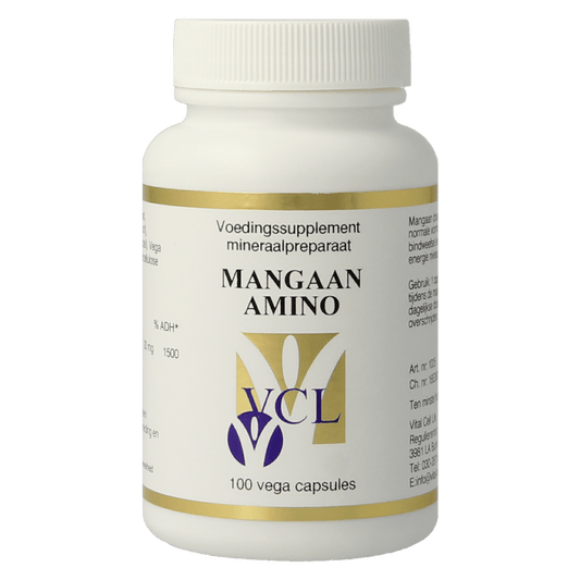 Vital Cell Life Mineralen Enkel 100.00 Vegetarische capsules Vital Cell Life Mangaan amino 30mg 100.00 Vegetarische capsules