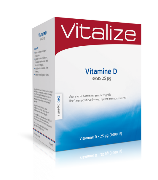 Vitalize Vitamine Enkel 240 Capsules Vitalize Vitamine D basis 240 Capsules