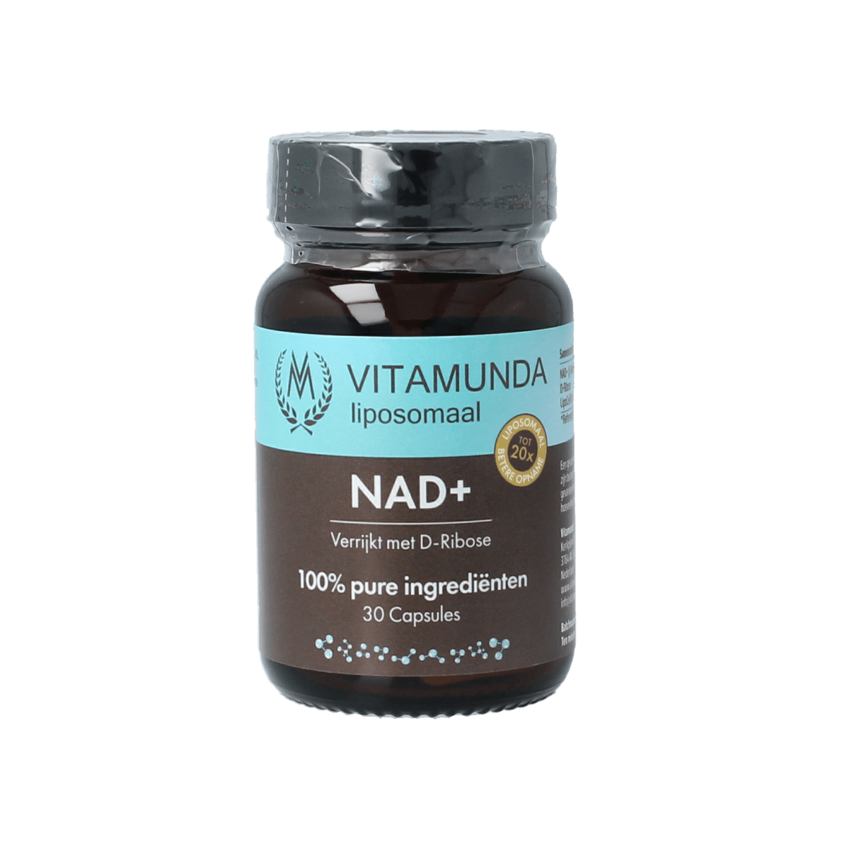 Vitamunda Voedingssupplementen en Kruidenpreparaten 30.00 Capsules Vitamunda Liposomale NAD+ 30.00 Capsules