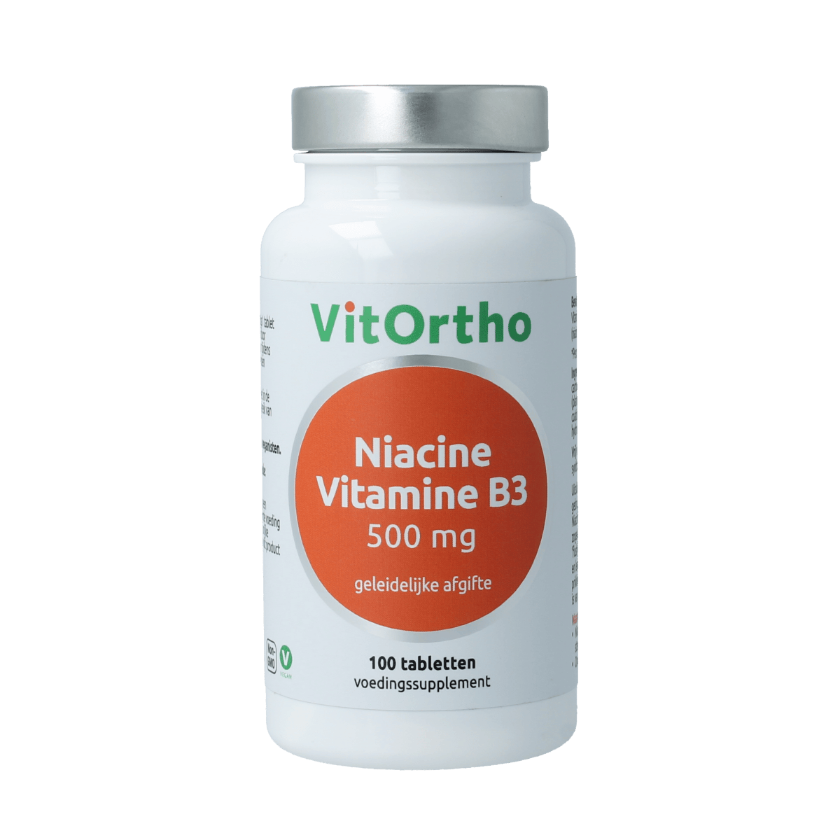 VitOrtho Vitamine Enkel 100.00 Tabletten VitOrtho Niacine Vitamine B3 100.00 Tabletten