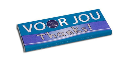 Voor Jou! Chocolade 70 Gram Voor Jou! Wensreep melkchocolade thanks 70 Gram