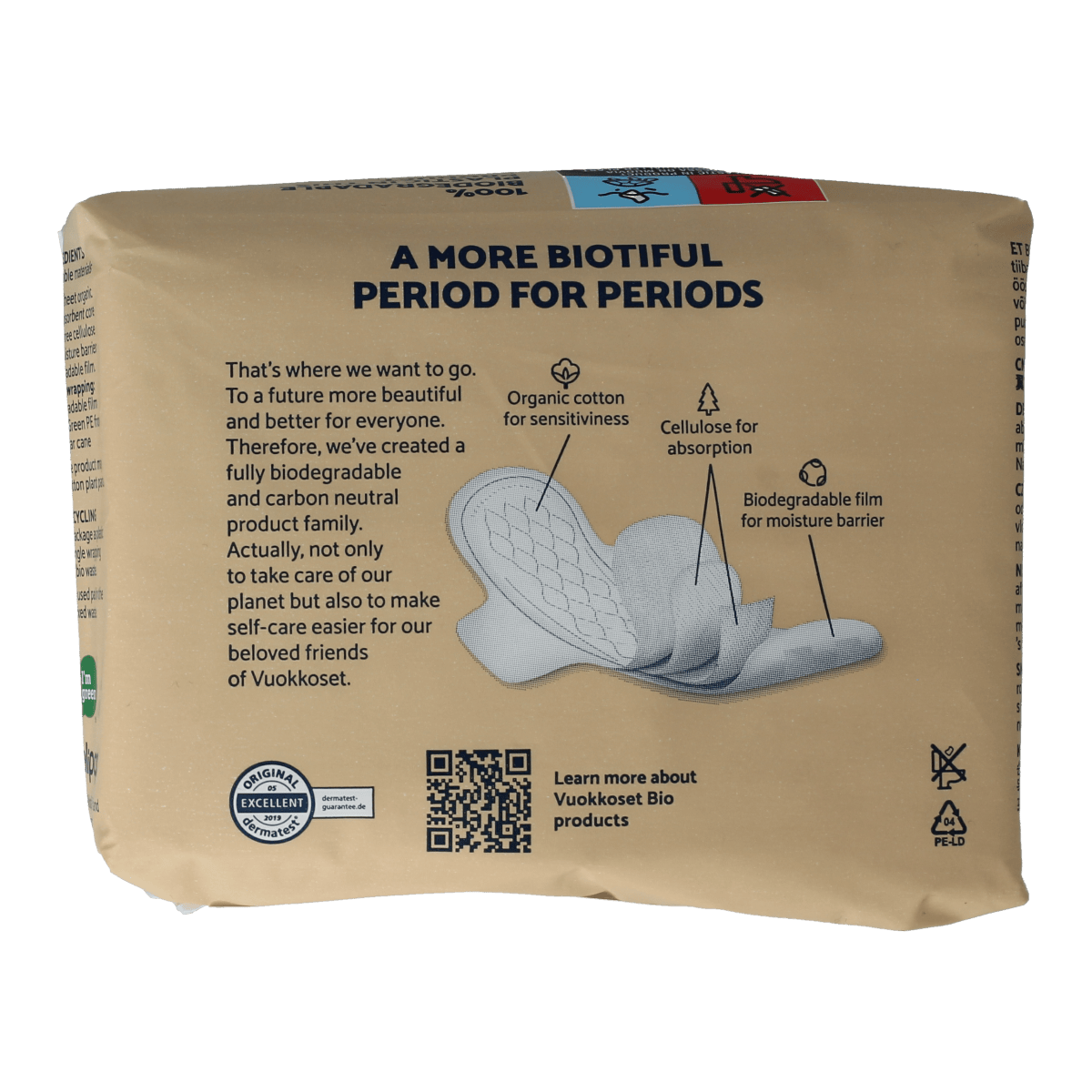 Vuokkoset Damesverband en Tampons 9.00 Stuks Vuokkoset Bio Maandverband night wing 9.00 Stuks