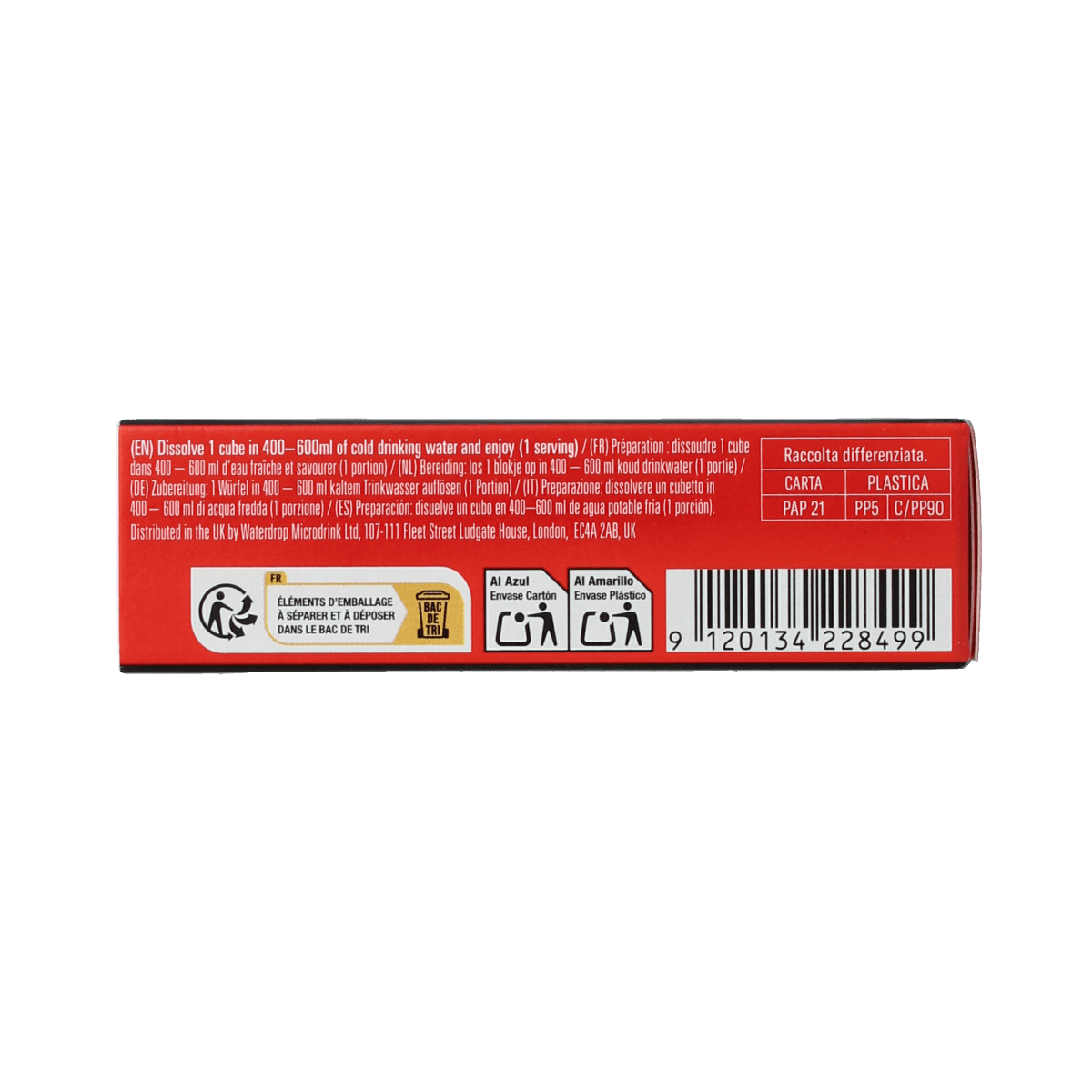 Waterdrop Microenergy Cherry Boost drink tablets, 12-pack, for enhanced energy and flavor in water.