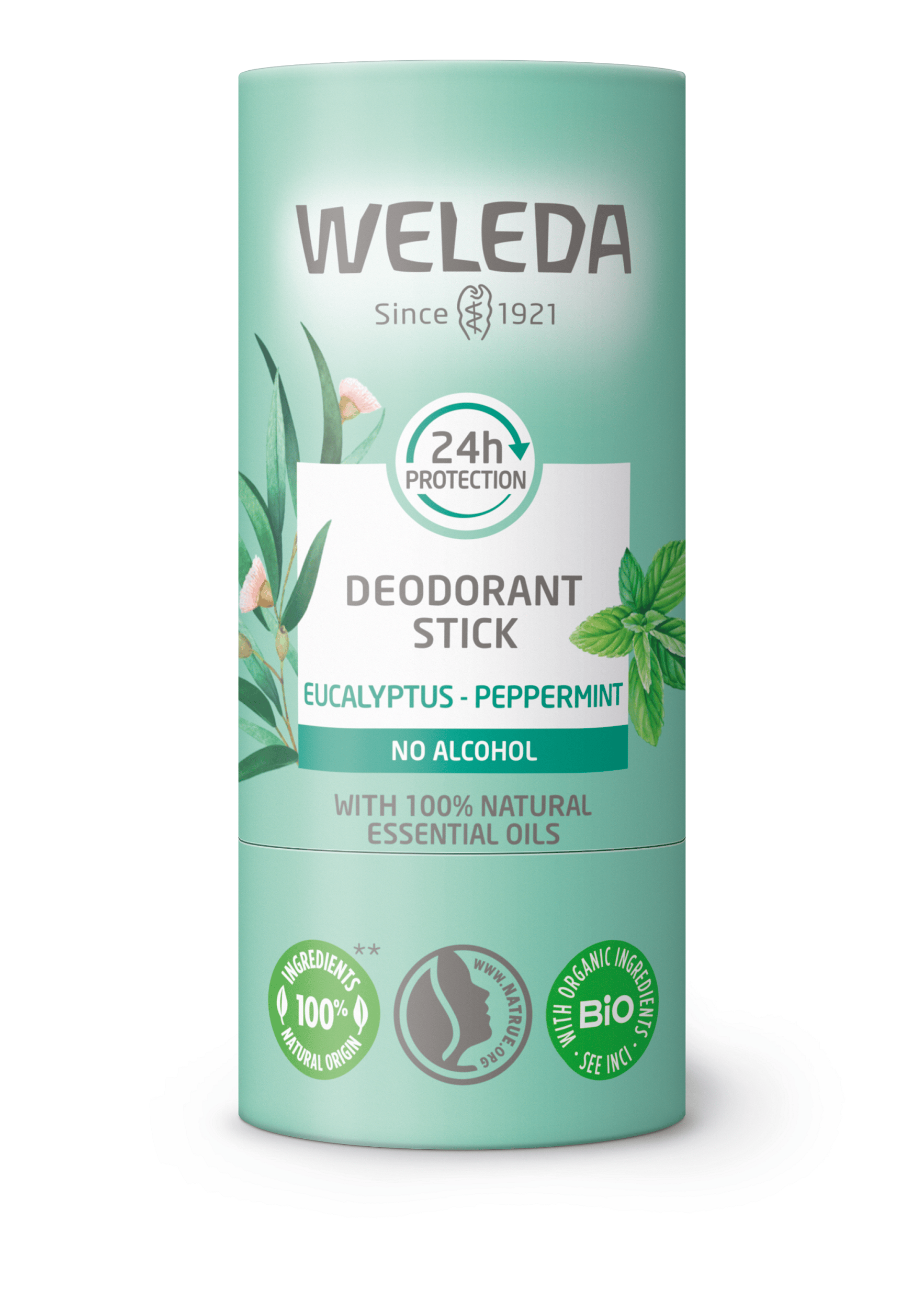 Weleda Deodorant 50.00 Gram Weleda Deodorant stick eucalyptus + peppermint 24U 50.00 Gram