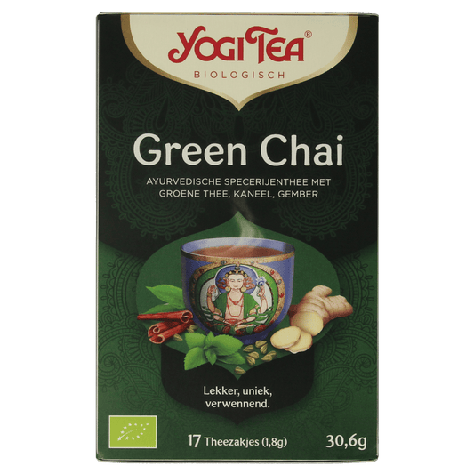 Yogi Tea Koffie en Thee 17.00 Zakjes Yogi Tea Green chai bio 17.00 Zakjes