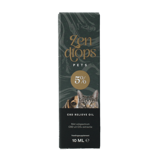 Zendrops Voedingssupplementen voor Dieren 10.00 Milliliter Zendrops CBD olie huisdieren 5% 10.00 Milliliter